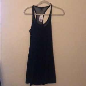 Black mesh racer back dress